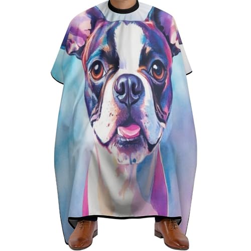 Friseure Kleid Hund Haustier Hund Kunst, Wasserdicht Salon Umhang Professionelle Haarschneiden Umhange für Haarstyling Frauen 140X168cm von Generic