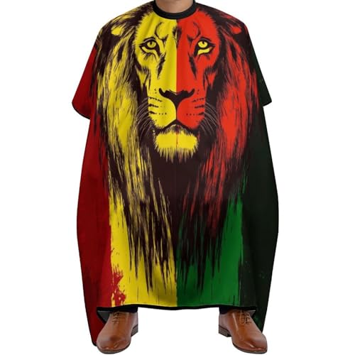 Friseure Kleid Reggae-Flagge Löwe, Antistatisch Salon Umhang Verstellbar Friseur Umhänge für Männer Haarstyling 140X168cm von Generic