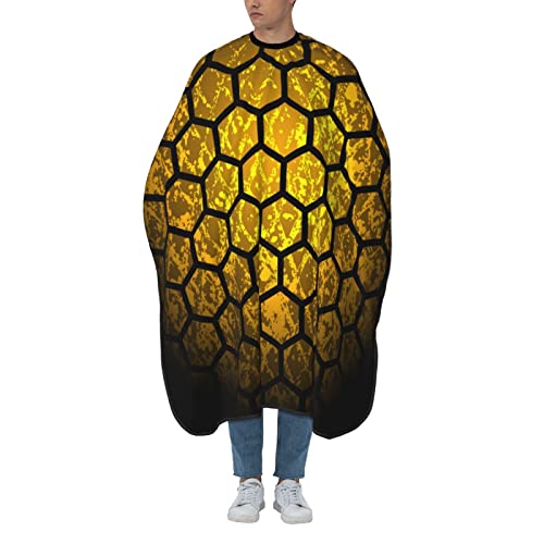 Friseurumhang Abstrakt Geometrisch, Weiß Herren Umhang Einstellbare Haarschneideumhang Cape Professionelle Barbier Umhang, Für Erwachsene, Kinder, 140×168cm von Generic
