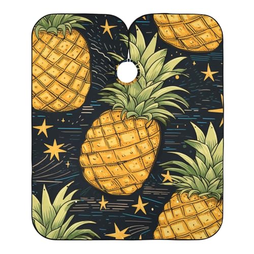 Friseurumhang Ananas Und Sterne Salon Barbier Umhang Einstellbare Barbier Umhang Wasserdicht Friseur Umhang, Für Kinder, Barbier, 140×168cm von Generic