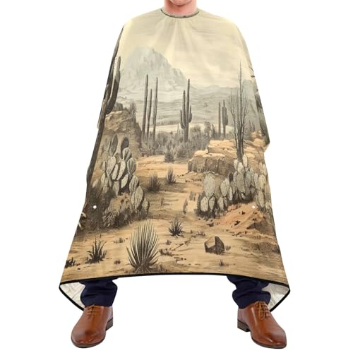 Friseurumhang Cactus Unisex Friseure Kleid Mode Barbier Umhang Wasserdicht Friseur Umhang, Für Kinder, Friseursalon, 140×168cm von Generic