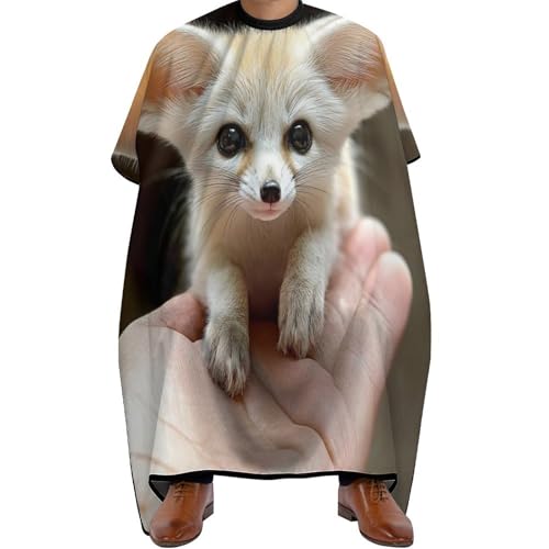 Friseurumhang Fennek Fuchs süß, Mode Haarschneideumhang Verstellbar Haarschneiden Umhange für Männer Salon 140X168cm von Generic
