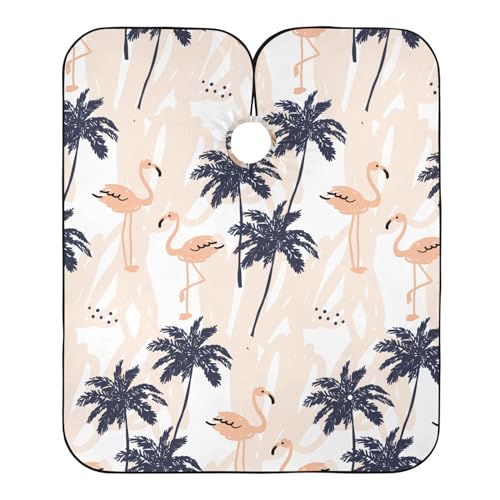 Friseurumhang Flamingo-Palme Friseur Umhang Professionelle Unisex Friseure Kleid Wasserdicht Barbier Umhang, Für Barbier, Kinder, 140×168cm von Generic