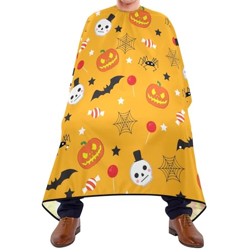 Friseurumhang Fröhliches Halloween Friseur Umhänge Mode Friseur Umhang Professionelle Barbiere Cape, Für Friseursalon, Kinder, 140×168cm von Generic