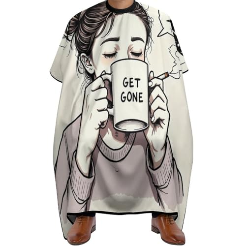 Friseurumhang Goth Gotik Gothic Boring Girl Art, Unisex Haarschneideumhang Antistatisch Haar Schneideumhang für Haarschnitt Haarstyling 140X168cm von Generic