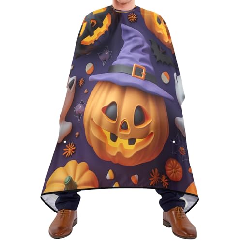 Friseurumhang Halloween Unisex Friseure Kleid Mode Barbiere Cape Wasserdicht Haarschneideumhang Cape, Für Erwachsene, Kinder, 140×168cm von Generic
