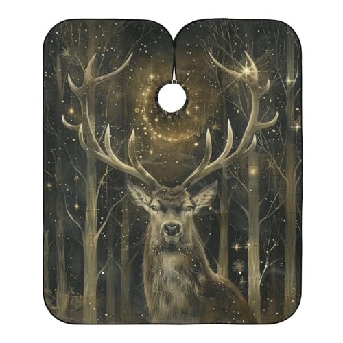 Friseurumhang Hirschsterne Barbiere Cape Einstellbare Salon Barbier Umhang Professionelle Friseur Umhang, Für Kinder, Färben, 140×168cm von Generic