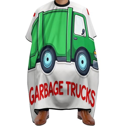Friseurumhang Ich liebe Müllwagen, Polyester Haarschneidemantel Verstellbar Barber Cape für Erwachsene Frauen 140X168cm von Generic