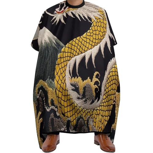 Friseurumhang Japanischer Drachenkönig, Unisex Haarschneidemantel Professionelle Haarschneiden Umhange für Haarschnitt Frauen 140X168cm von Generic