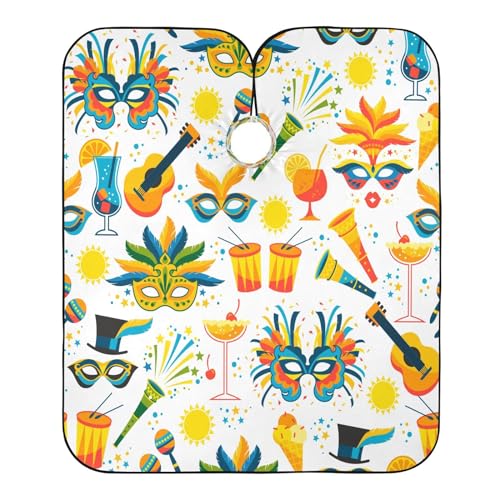 Friseurumhang Karnevalselemente Friseur Umhang Einstellbare Friseur Umhänge Professionelle Unisex Friseurumhang, Für Barbier, Kinder, 140×168cm von Generic