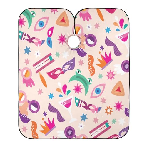 Friseurumhang Karnevalsmaske Rosa Haarschneideumhang Cape Mode Friseur Umhänge Professionelle Friseur Umhang, Für Kinder, Barbier, 140×168cm von Generic