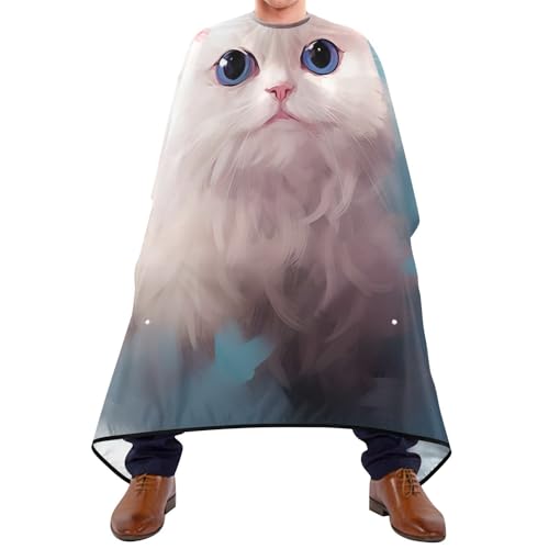 Friseurumhang Katze Barbiere Cape Mode Friseur Umhänge Wasserdicht Friseur Umhang, Für Kinder, Barbier, 140×168cm von Generic