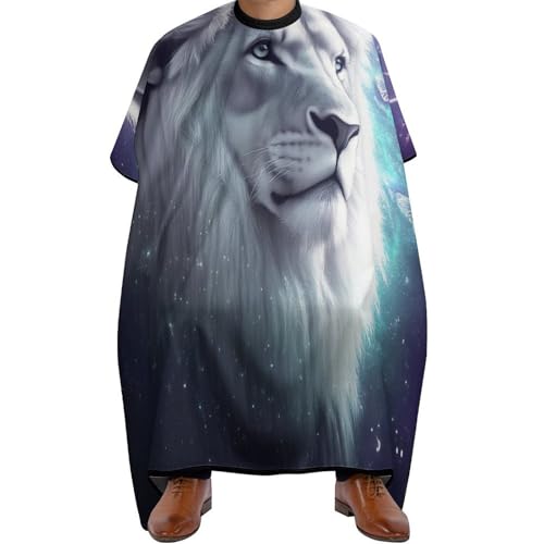 Friseurumhang Magischer Anime-Löwe, Mode Haarschneidemantel Verstellbar Haar Schneideumhang für Frauen Salon 140X168cm von Generic