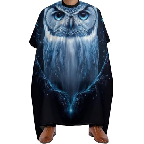 Friseurumhang Schöne Eulenkunst, Mode Haarschneidemantel Antistatisch Haarschneide Umhang für Haarstyling Männer 140X168cm von Generic