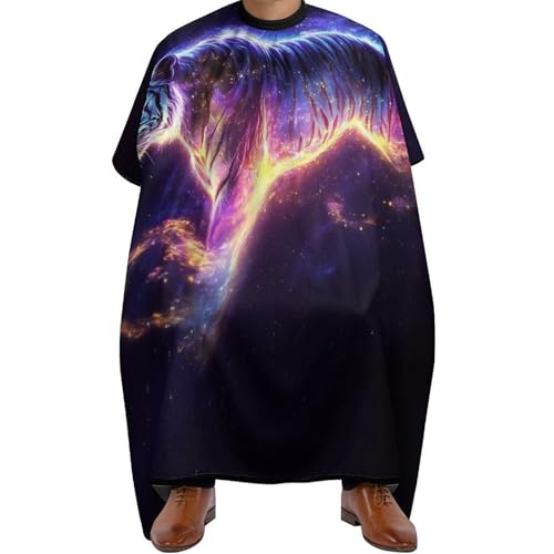 Friseurumhang Schöne wilde Tier Tiger abstrakte Kunst, Polyester Friseure Kleid Antistatisch Haarschneidemantel für Frauen Haarschneiden 140X168cm von Generic