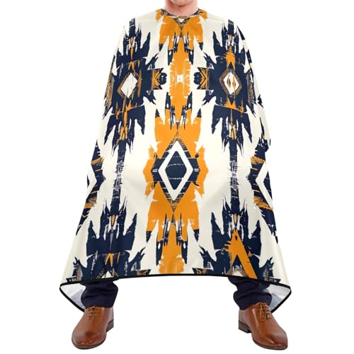 Friseurumhang Stammes-Muster Haarschneideumhang Cape Wasserdicht Friseur Umhänge Mode Barbier Umhang, Für Kinder, Friseursalon, 140×168cm von Generic