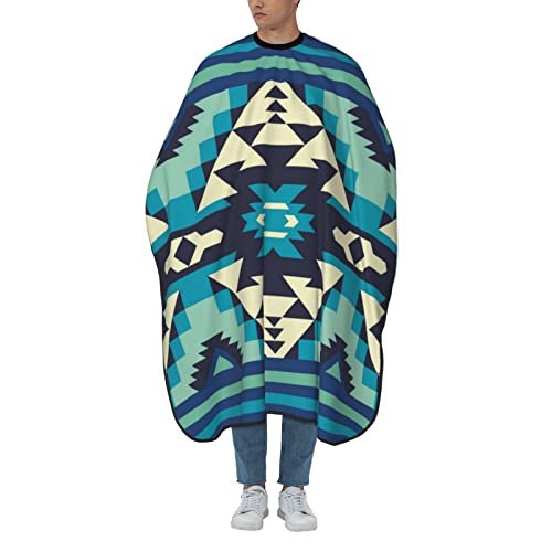 Friseurumhang Stammesdruck Azteken Navajo Muster Unisex Friseure Kleid Mode Salon Barbier Umhang Wasserdicht Unisex Friseurumhang, Für Barbershops, Kinder, 140×168cm von Generic