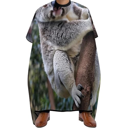 Friseurumhang Süßer Koalabär, Wasserdicht Haarschneidemantel Professionelle Haarschneiden Umhange für Haarstyling Frauen 140X168cm von Generic