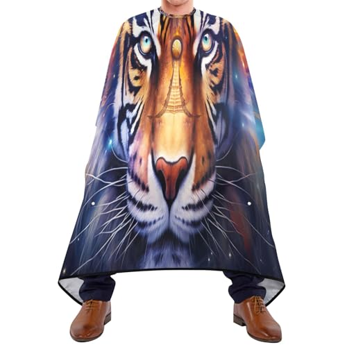 Friseurumhang Tiger Friseur Umhänge Wasserdicht Barbiere Cape Professionelle Unisex Friseurumhang, Für Färben, Kinder, 140×168cm von Generic