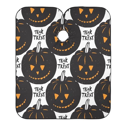 Friseurumhang Treak Or Treat-Pumpkin Barbiere Cape Mode Friseur Umhänge Einstellbare Friseur Umhang, Für Barbershops, Kinder, 140×168cm von Generic