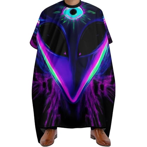 Friseurumhang Trippy Eyes Blau Tie Dye Alien, Unisex Haar Schneideumhang Antistatisch Salon Umhang für Haarschnitt Frauen 140X168cm von Generic