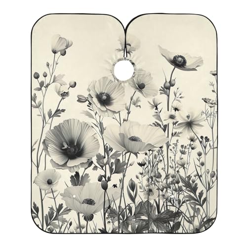 Friseurumhang Vintage Blumen Friseur Umhänge Professionelle Friseur Umhang Mode Barbier Umhang, Für Kinder, Barbier, 140×168cm von Generic