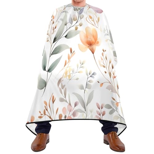 Friseurumhang Wildblumen Friseur Umhänge Mode Unisex Friseurumhang Einstellbare Haarschneideumhang Cape, Für Erwachsene, Kinder, 140×168cm von Generic