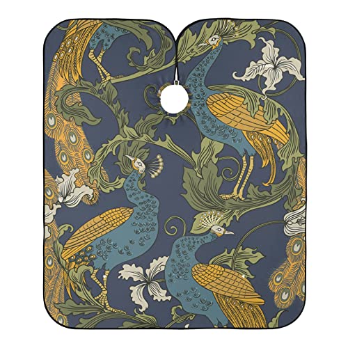 Frisörumhang Wunderschöne Pfauen Und Blumen, Frisier Umhang Professionelle Haarschneide Umhang Polyester Haarschneidkleid Für Haarschnitt Haarschneiden Kinder von Generic