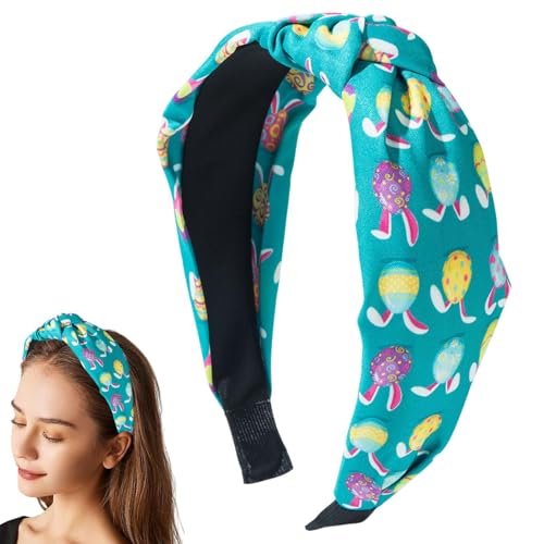 Frohe Ostern Stirnband Breites Geknotetes Stirnband - Breite Stirnbänder für Ostern Damen - Geknotetes Design Frisuren für Hochzeit, Urlaub, Dating, Reisen, Abschlussball, von Generic