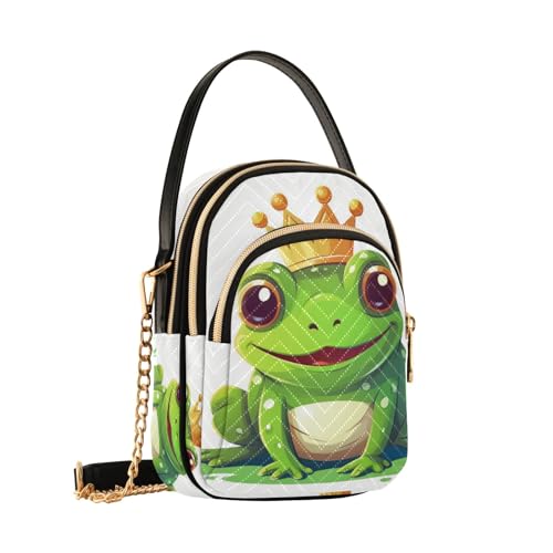 Froschkönig Umhängetasche für Damen, abnehmbare Kettentasche, Handygeldbörse, Schultertasche, Handtasche, Froschkönig, Einheitsgröße von Generic