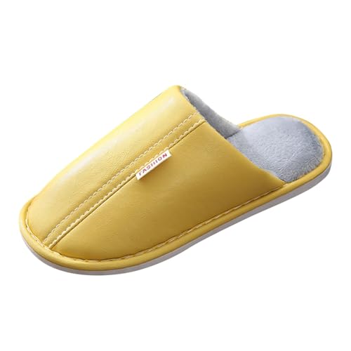 Frottee-Flip-Flops Thermohausschuhe Winterschuhe Freizeit Hausschuhe Absatz 39, gelb, 41 EU Frottee-Flip-Flops Thermohausschuhe Winterschuhe Freizeit Hausschuhe Absatz 39, gelb, 41 EU von Generic