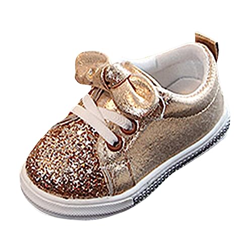 Frühling Kinderschuhe Kinderschuhe Schleife Mädchen Pailletten Freizeitschuhe einfarbige ColorEdition Babyschuhe trendige Einzelschuhe für Kinder Sandalen 32 von Generic