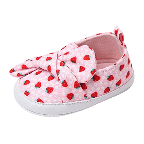 Frühlings- Sommerkinder-Säuglingskleinkind-Schuhe Jungen- Mädchen-Sportschuhe mit flachem Boden, Slip-on-Erdbeerdruck Babyschuhe 12 Monate Baby Junge 1 Jahr von Generic