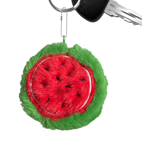 Fruit Plush Coin Purse | Cartoon Holder Small Wallet - Wear Resistant Small Wallet with Fruit Design, Plush Bag Pendant Multifunctional, Fits Lipstick, Card, Wassermelone, Refer to description, Uni von Generic