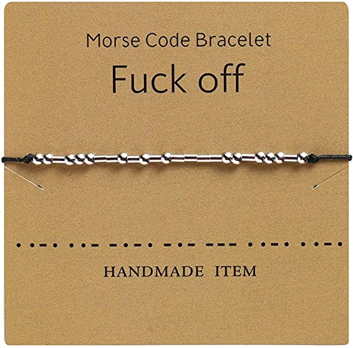 Fuck Off Armbänder Dainty Cord Inspirational Schmuck Geschenke für Frauen Männer Bester Freund Deft, Harz von Generic