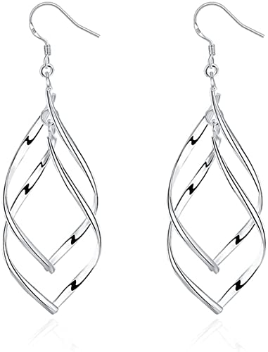 Für 925 Silber Schmuck Frauen Lange Ohrringe Hängende Ohrhänger Schmuck Geschenk Für Mädchen FrauUseful and Fashion von Generic