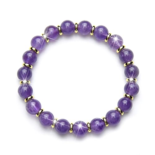 Fukugems Amethyst Feng Shui Armband - Geld Attraktion, Glück Perlen, Unternehmer Geschäftsbeziehung, Happy Mood Kristall von My Pet Elephant