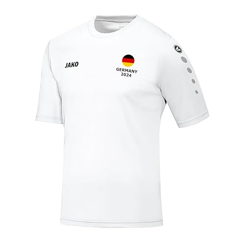 Funktions T-Shirt Fan Germany Euro 2024, Deutschland Trikot Euro Fußball 2024 EM (XL, Regular, Weiß) von Generic