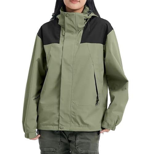 Funktionsjacke Damen 3 In 1 Wandern, Wanderjacke Damen Atmungsaktiv Jacke Outdoor Leichte Übergangsjacke Winddichte Jacke Wasserdicht Regenjacke Atmungsaktiv Funktionsjacke Mit Abnehmbarer Kapuze von Generic