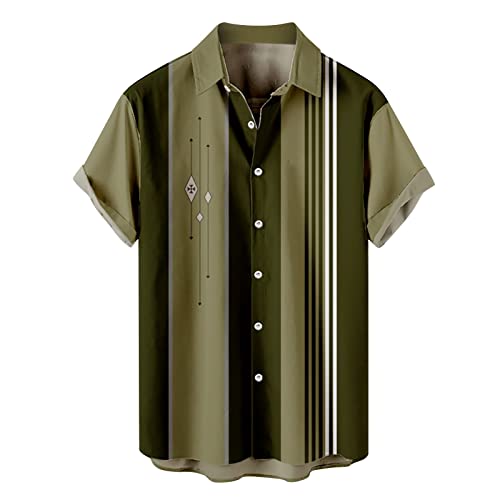 Funky Hawaii Hemd Männer Kurzarm Fronttasche Bügelfrei Urlaub Sommer Strand Sommerhemd Freizeithemd Stehkragen Muster Herrenhemden Wanderhemd Casual Floral Blumenmuster Hawaiihemd Armeegrün XXL Funky Hawaii Hemd Männer Kurzarm Fronttasche Bügelfrei Urlaub Sommer Strand Sommerhemd Freizeithemd Stehkragen Muster Herrenhemden Wanderhemd Casual Floral Blumenmuster Hawaiihemd Armeegrün XXL von Generic
