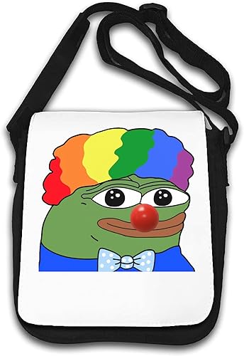 Funny Pepe The Frog Clown World Meme Schultertasche Weiß One Size von Generic
