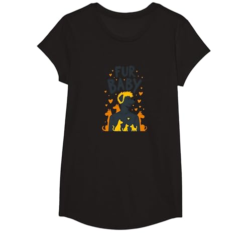 Fur Baby: Entzückender Hundeliebhaber T-Shirt, Girls, Schwarz, XS Fur Baby: Entzückender Hundeliebhaber T-Shirt, Girls, Schwarz, XS von Generic