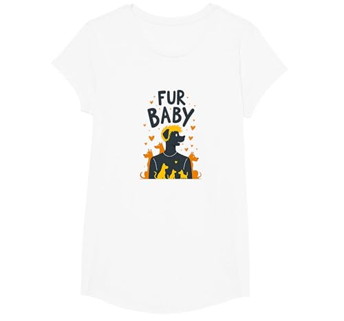 Fur Baby: Entzückender Hundeliebhaber T-Shirt, Girls, Weiß, XS Fur Baby: Entzückender Hundeliebhaber T-Shirt, Girls, Weiß, XS von Generic