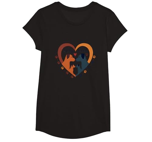 Furry Friends: Bezauberndes Familienherz für Hunde T-Shirt, Girls, Schwarz, XS Furry Friends: Bezauberndes Familienherz für Hunde T-Shirt, Girls, Schwarz, XS von Generic