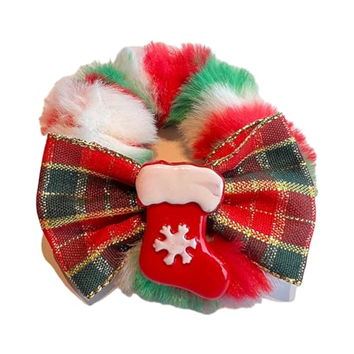 Furs Hair Scrunchies Christmas Furry Hair Ties Elastic Hair Ties Furry Ponytail Holder Hair Band for Women Girls von Generic