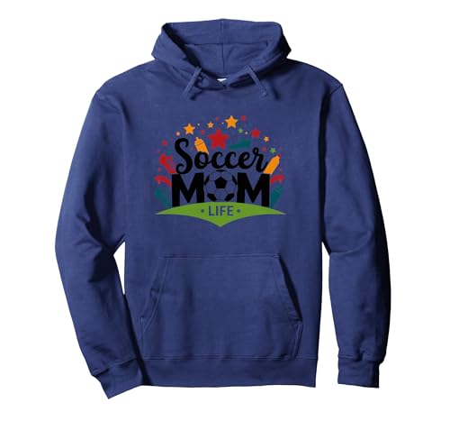Fußball-Mam-Life: Damen Sport Eltern Stolz Geschenk Pullover Hoodie, Unisex für Erwachsene, Marineblau, L Fußball-Mam-Life: Damen Sport Eltern Stolz Geschenk Pullover Hoodie, Unisex für Erwachsene, Marineblau, L von Generic
