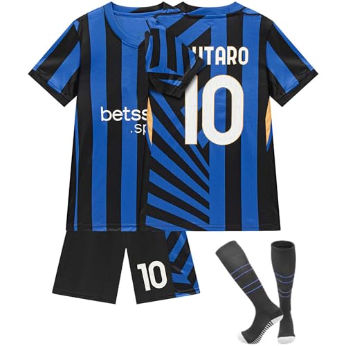 Fußball Trikot Kinder Erwachsene Nr.9 Nr.10 Nr.23 Football Trikot Set Blau Weiß Fußballtrikot, Football Kit for Kids Children Soccer Jerseys Football Strip for Junge von Generic