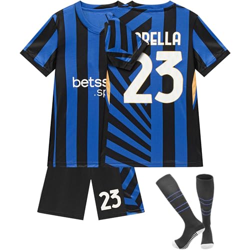 Fußball Trikot Kinder Erwachsene Nr.9 Nr.10 Nr.23 Football Trikot Set Blau Weiß Fußballtrikot, Football Kit for Kids Children Soccer Jerseys Football Strip for Junge von Generic