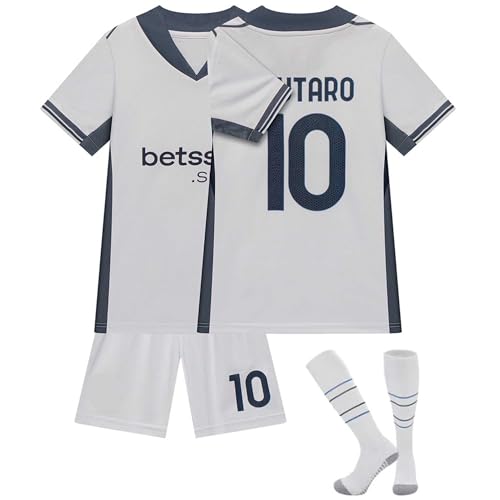 Fußball Trikot Kinder Erwachsene Nr.9 Nr.10 Nr.23 Football Trikot Set Blau Weiß Fußballtrikot, Football Kit for Kids Children Soccer Jerseys Football Strip for Junge von Generic