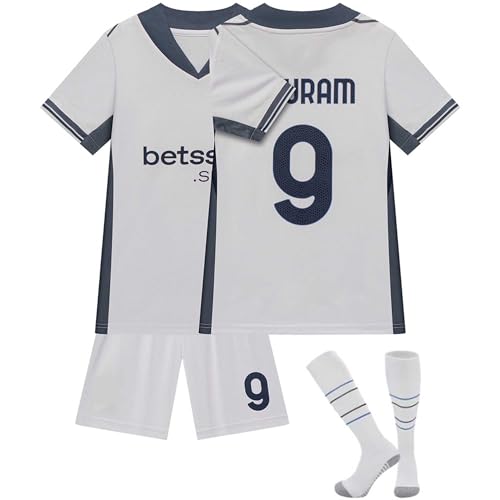 Fußball Trikot Kinder Erwachsene Nr.9 Nr.10 Nr.23 Football Trikot Set Blau Weiß Fußballtrikot, Football Kit for Kids Children Soccer Jerseys Football Strip for Junge von Generic